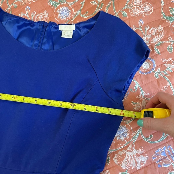 Banana Republic Cap Sleeve Sheath Dress in Cobalt Blue Cotton - Picture 6 of 8